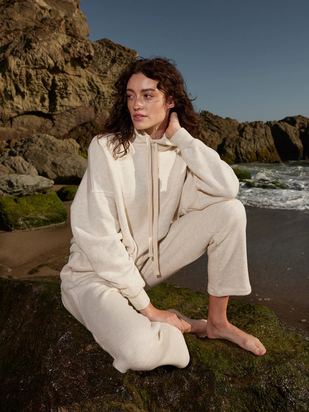 Elin Pant - Cozy Oatmeal Fleece - Endless Waves