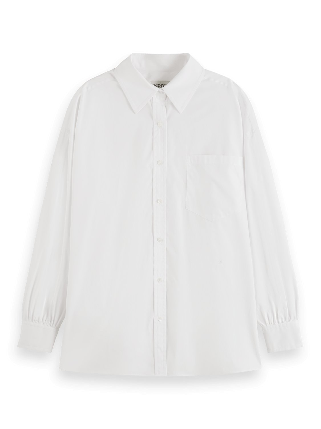 Scotch & Soda Scotch & Soda Essentials Girlfriend Poplin Shirt Endless Waves