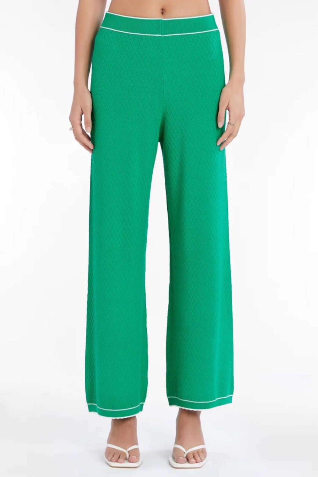 パンツ Eaphi wave design knit pants pants