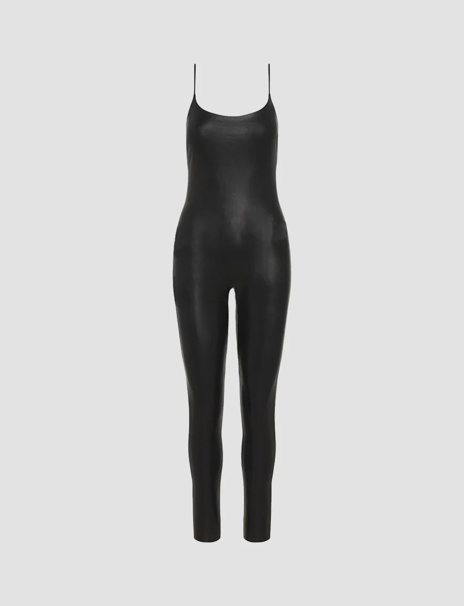 Faux Leather Cami Cat Suit - Endless Waves