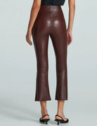 Faux Leather Crop Flare - Endless Waves