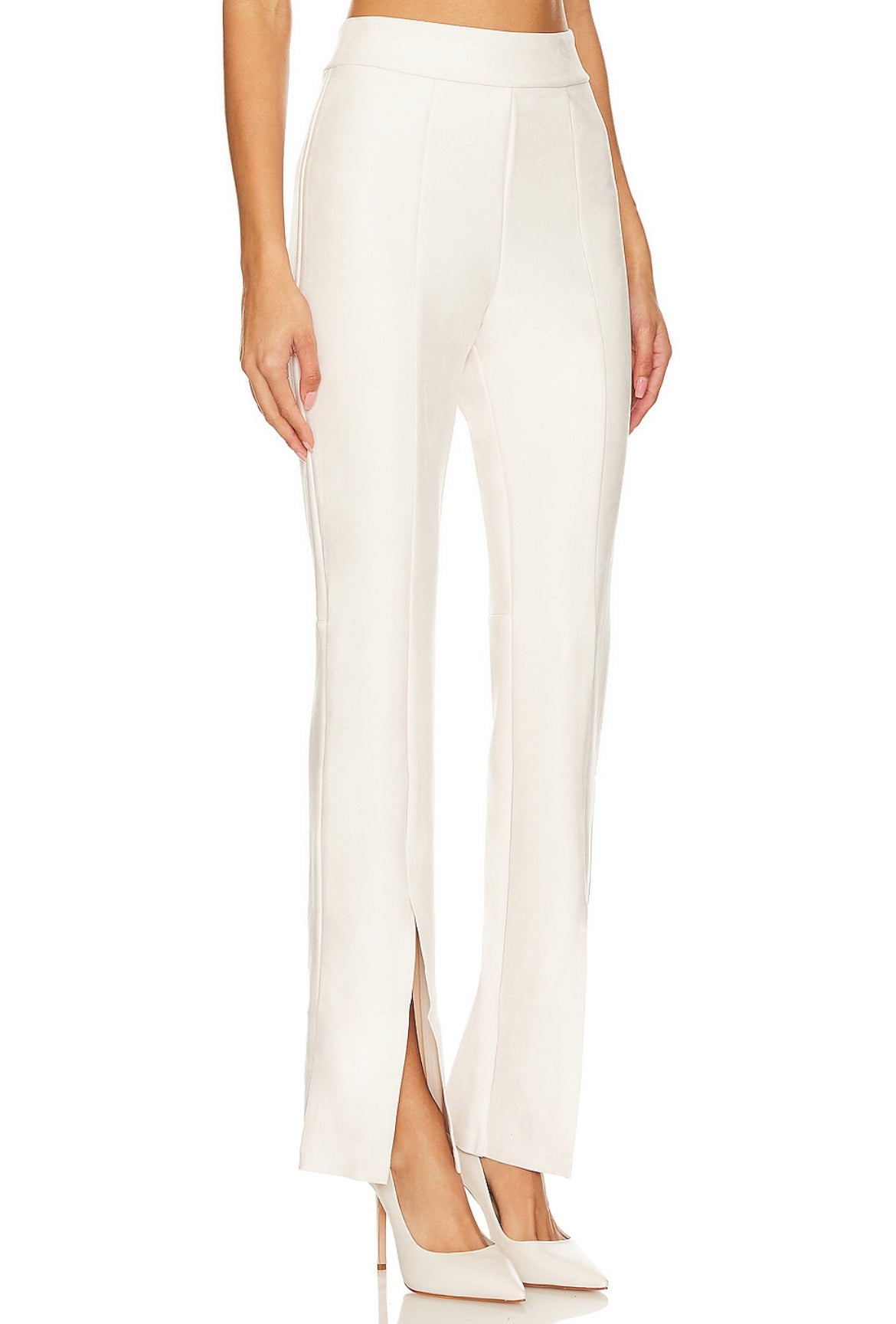 Faux Suede Split Front Pant - Endless Waves