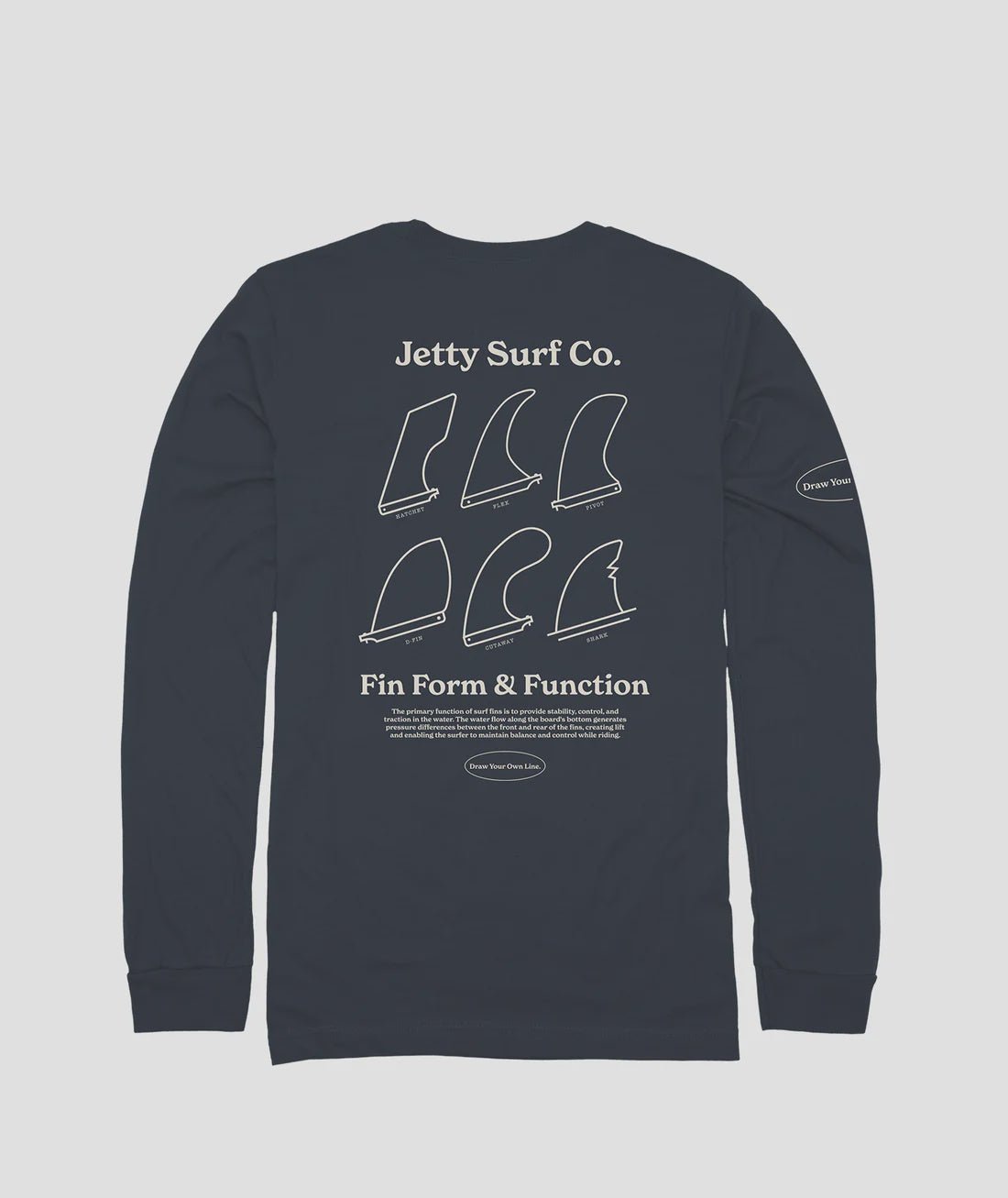 Jetty Jetty Fins LS Heavyweight Cotton Tee Endless Waves