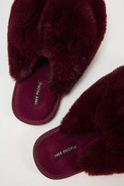 Free People Faux Fur Snowball Slippers - Endless Waves