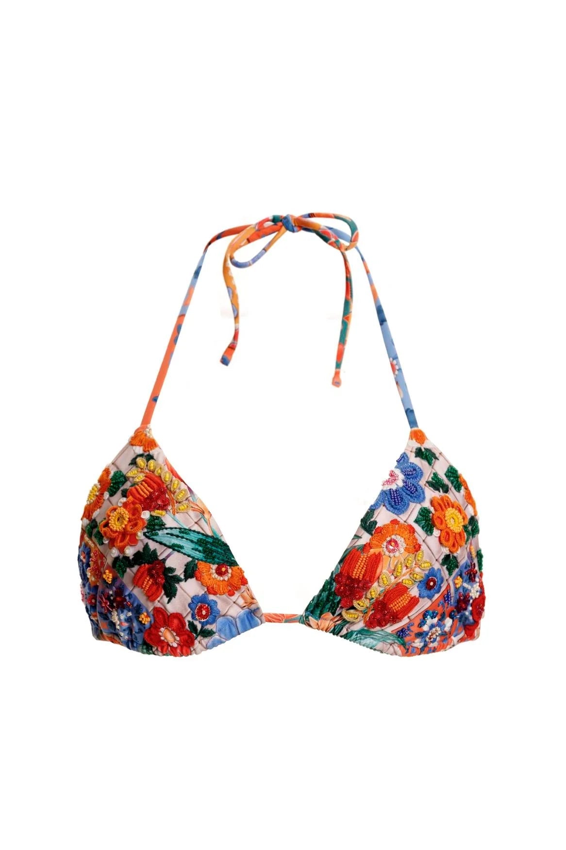 Fully Embroidered Lolita Bikini Top - Endless Waves