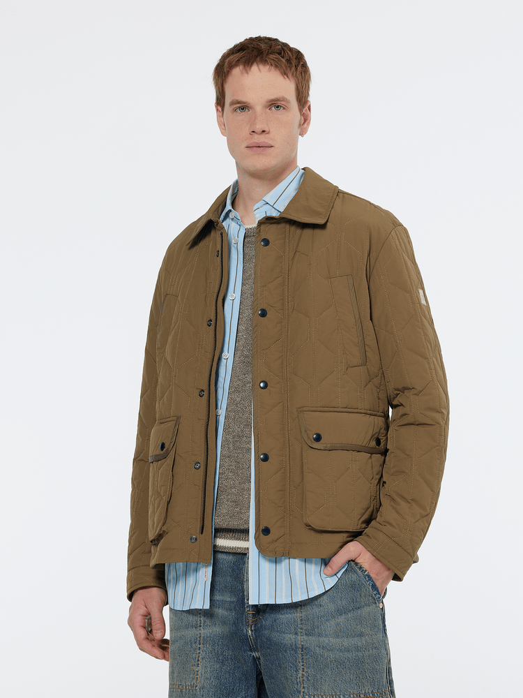 Scotch & Soda Scotch & Soda Geometric Quilted Coat Endless Waves