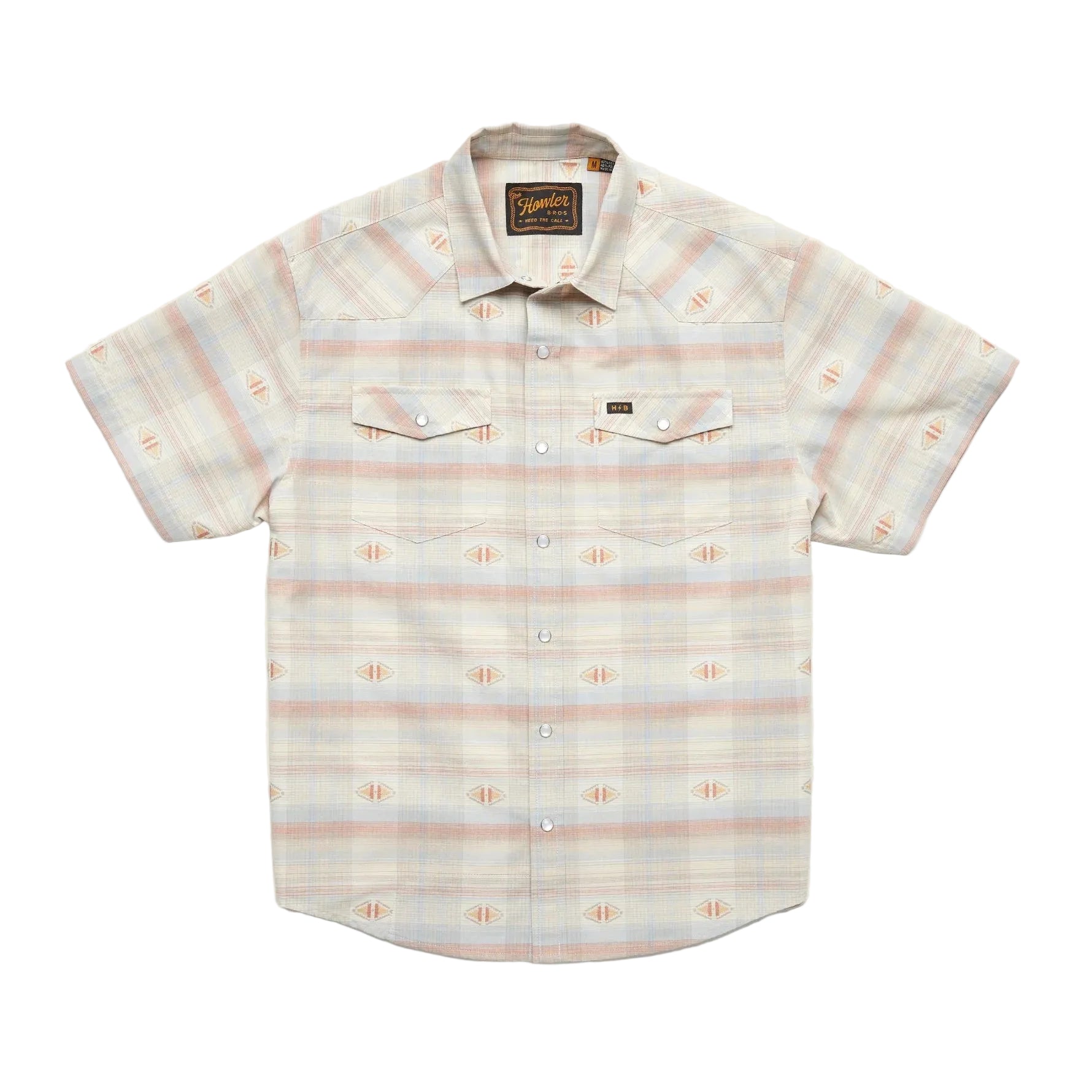 Howler Brothers H Bar B Pearl Snapshirt in Eliot Plaid Cream