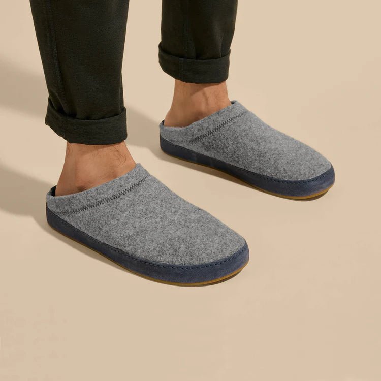 OluKai OluKai Men's Hamani Hulu Wool Mule Slippers Endless Waves