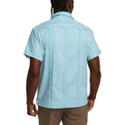 Howler Bros Guayabera Shirt in Nile Blue Endless Waves
