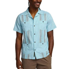 Howler Bros Guayabera Shirt in Nile Blue Endless Waves