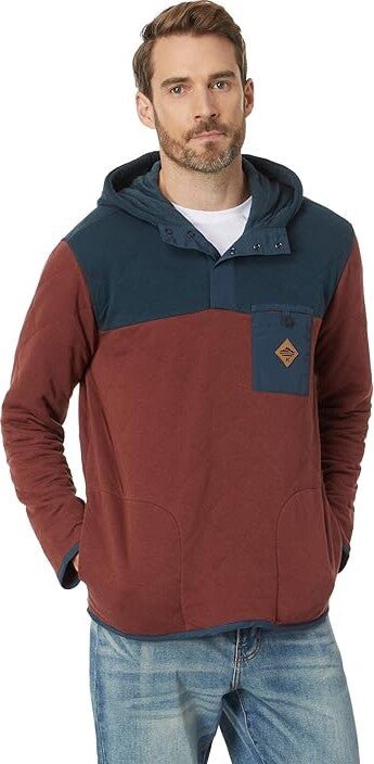 Hurley Russell Quilted 1/4 Snap Fleece PO - Endless Waves