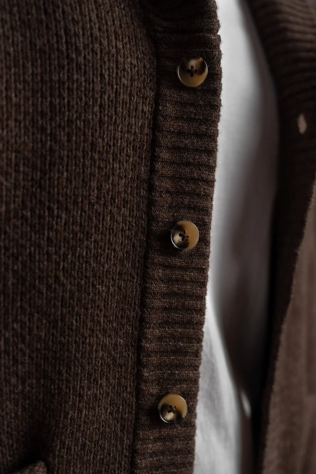 Iron & Resin Cabin Shawl Collar Sweater