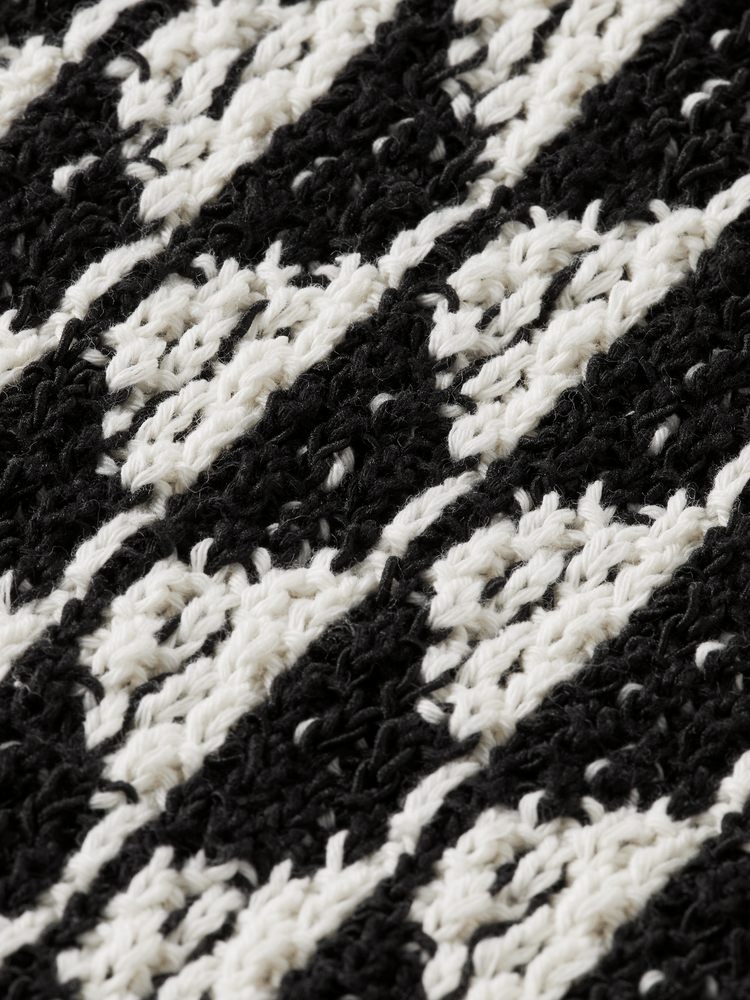 Scotch & Soda Scotch & Soda Jacquard Drop Shoulder Long Sleeve Polo Endless Waves