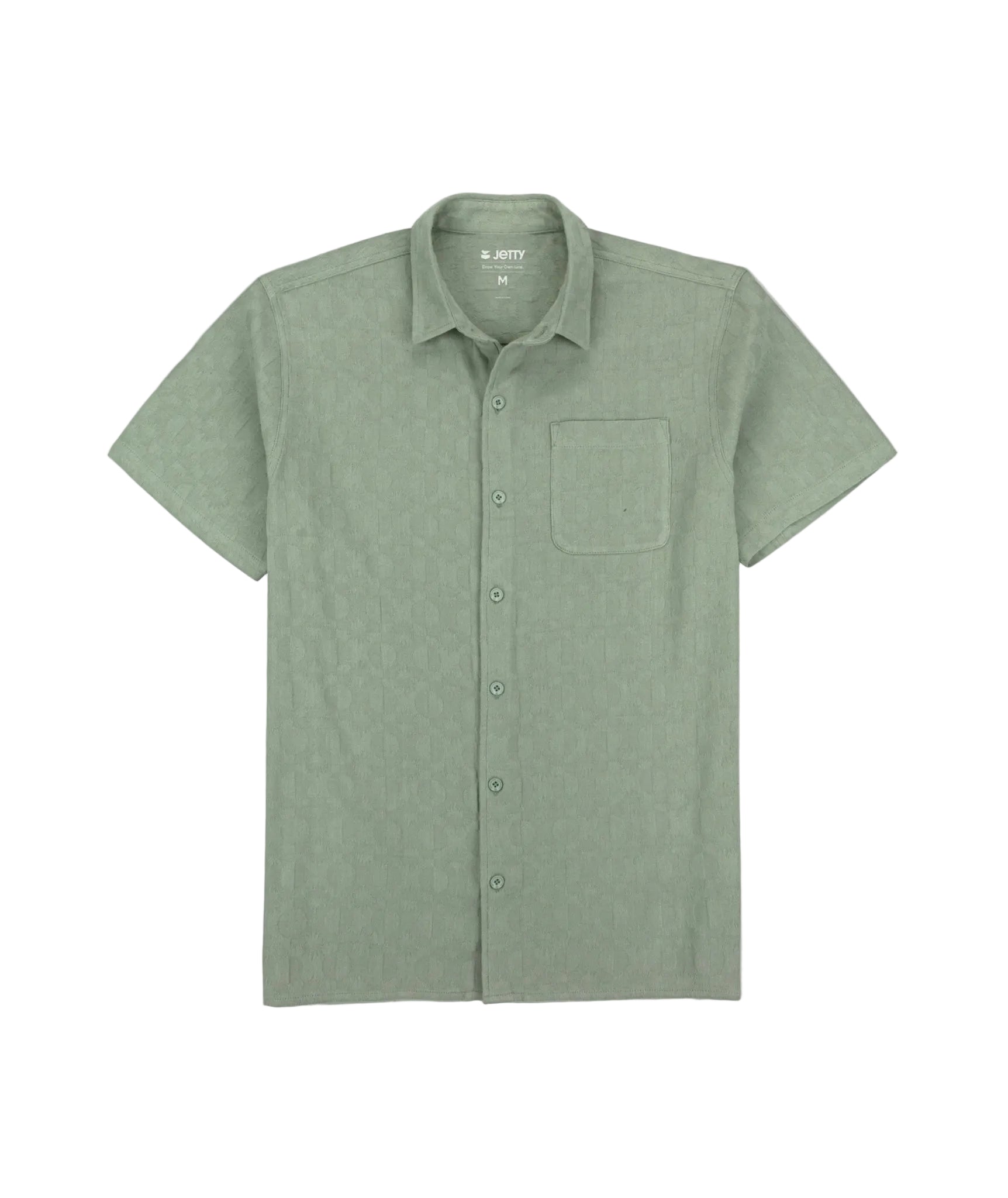 Jetty Men's Breeze Jacquard Shirt in Sage available at Endless Waves