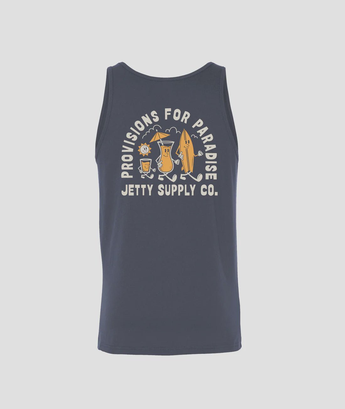 Jetty Paradise Pals Tank Custom Back Graphic available at Endless Waves