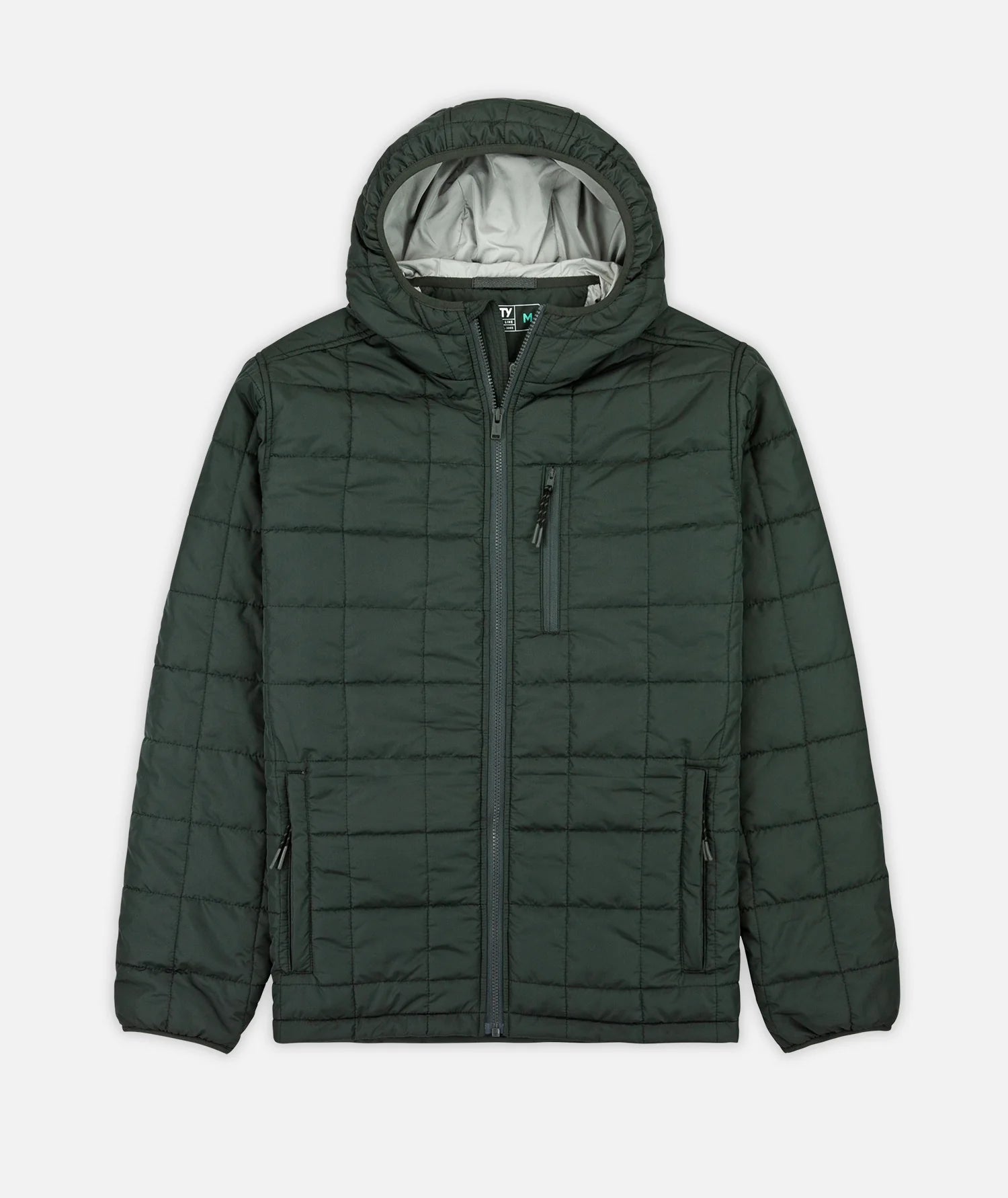 Jetty Puffer Coat in Charcoal - Endless Waves
