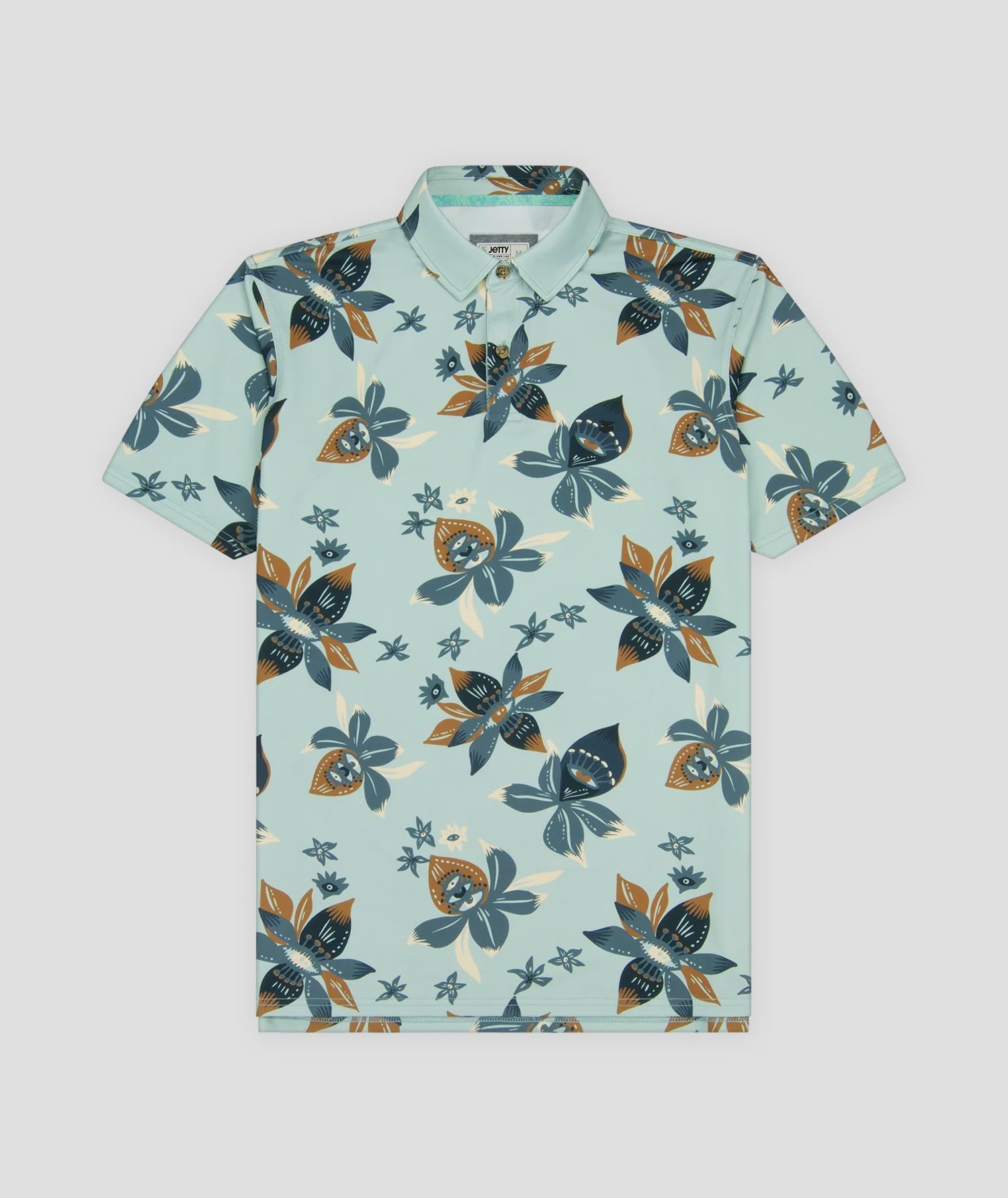 Jetty Men's Printed Bunker Golf Polo in Mint