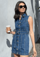Karina Grimaldi Karina Grimaldi Henrietta Denim Mini Dress Endless Waves