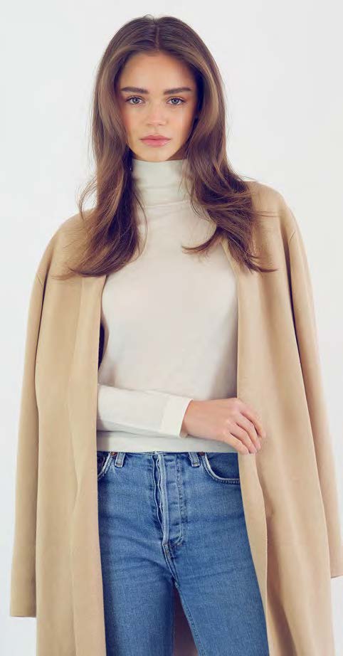 Kathryn McCarron Classic Fit 100% Cashmere Turtleneck Endless Waves