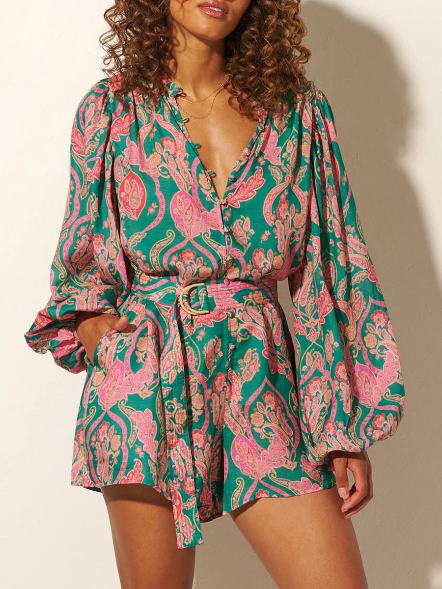 Close up Kivari Talitha Playsuit Endless Waves
