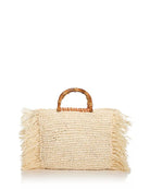 Large Maris Fringed Basket Tote - Endless Waves