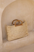 Large Maris Fringed Basket Tote - Endless Waves