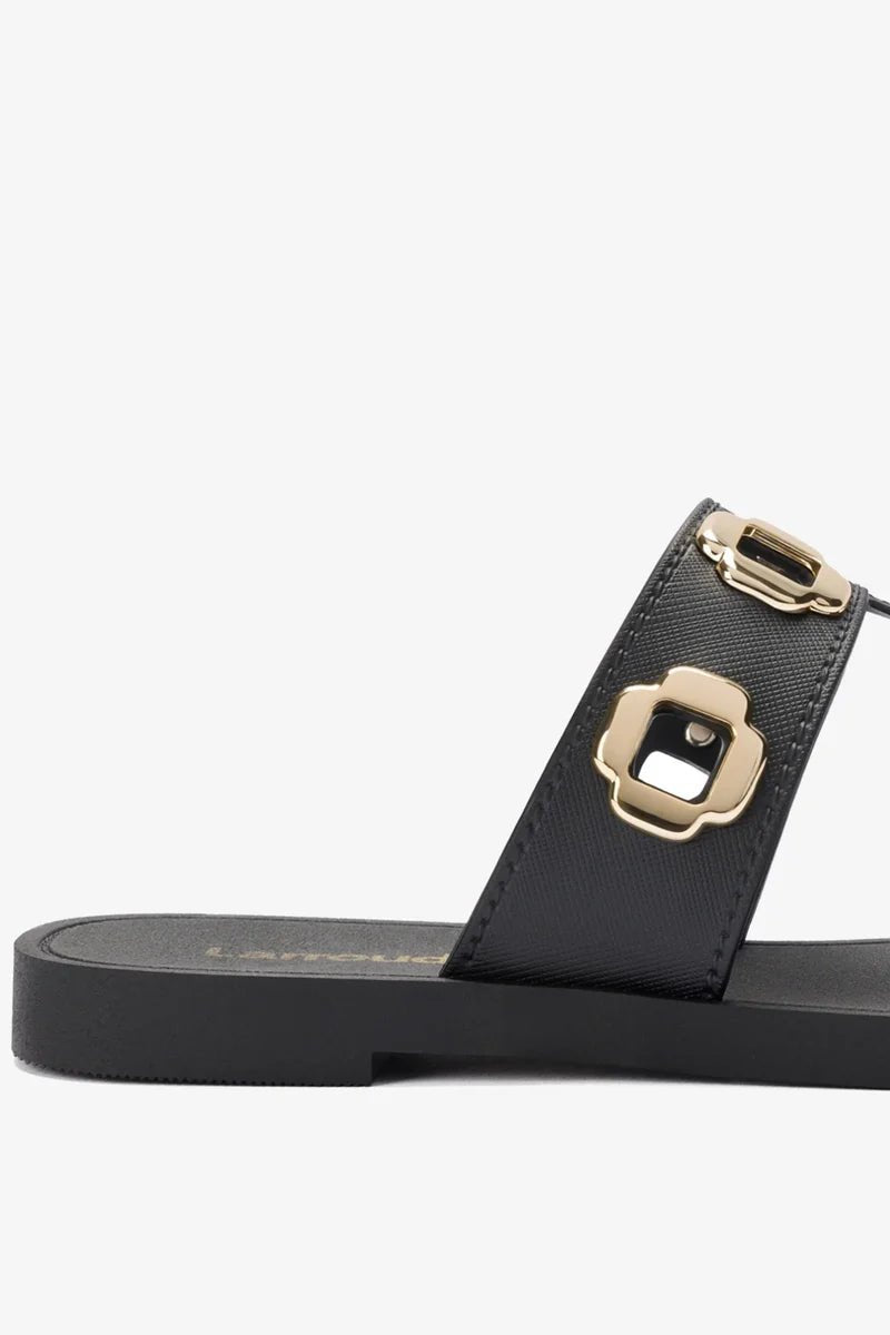 Larroude Larroude Milan S in Black PVC Endless Waves