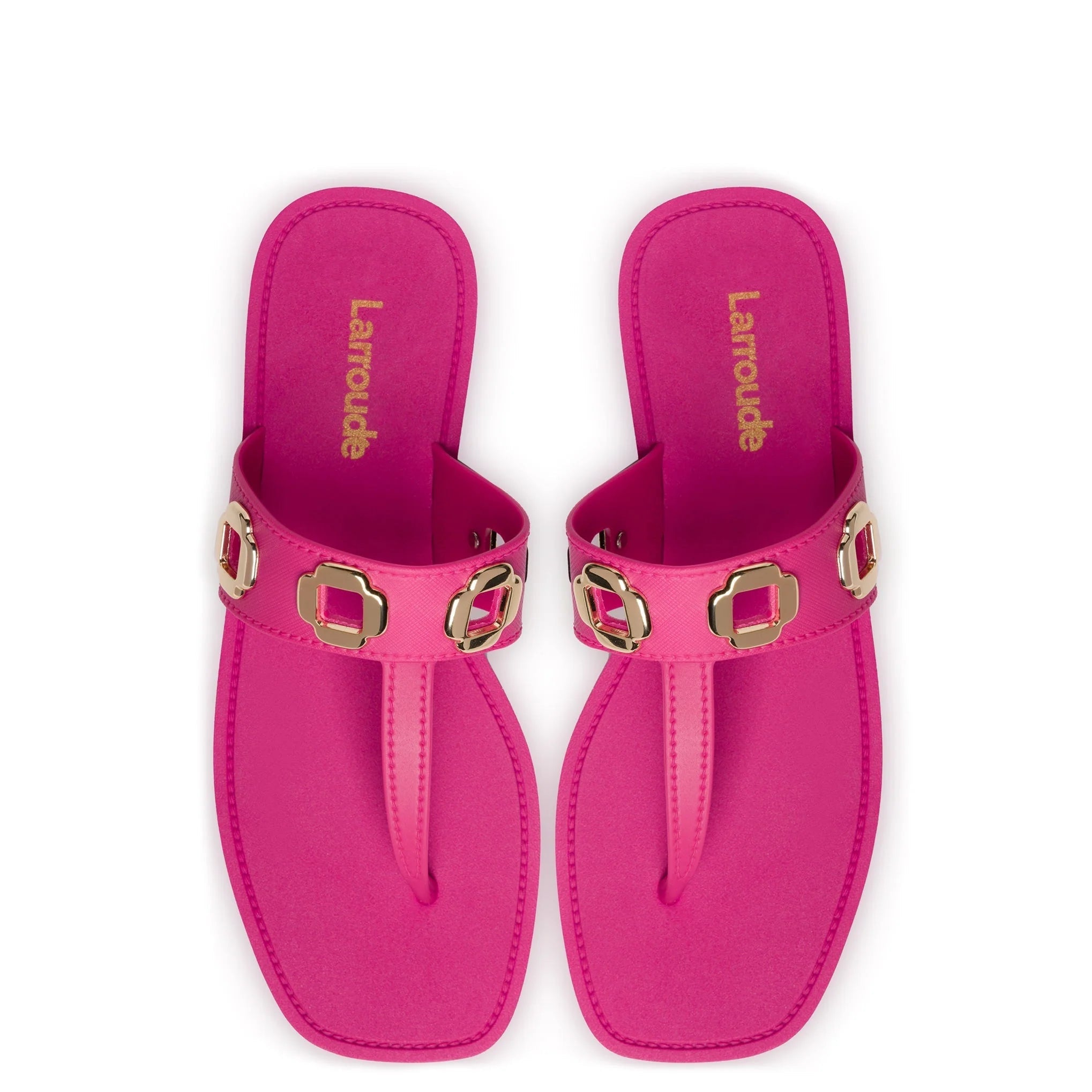 Larroude Larroude Milan S in Pink PVC Endless Waves