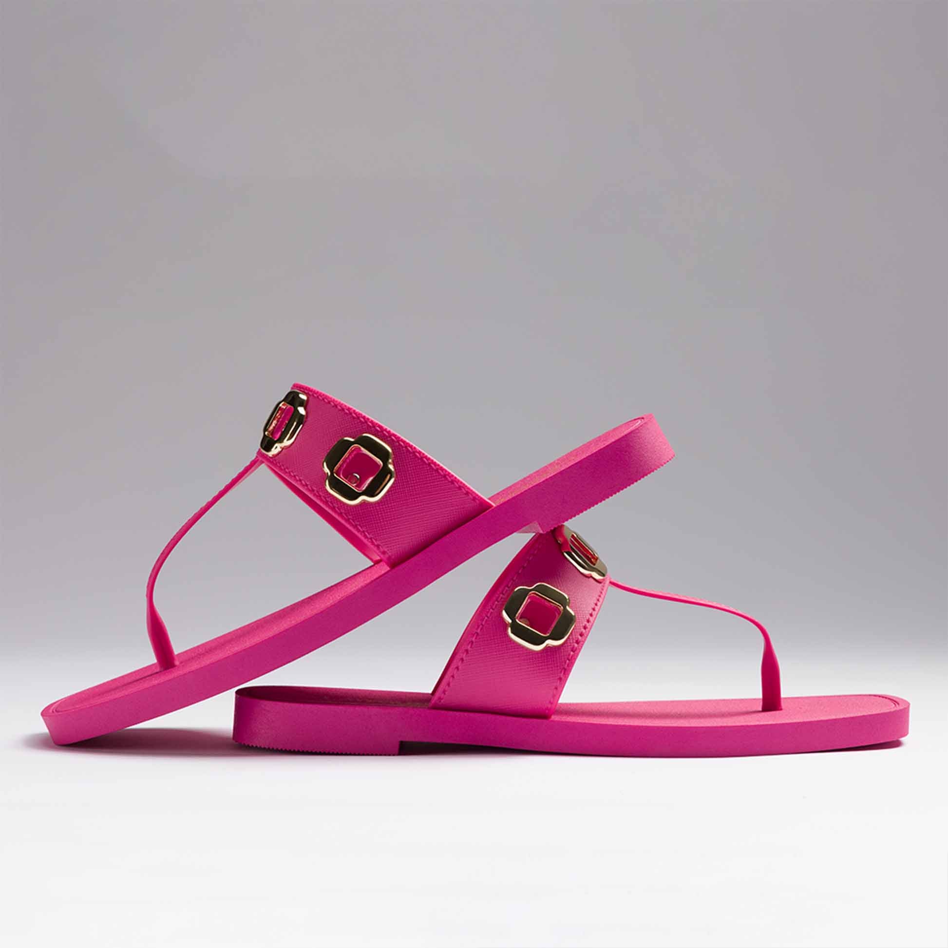 Larroude Larroude Milan S in Pink PVC Endless Waves