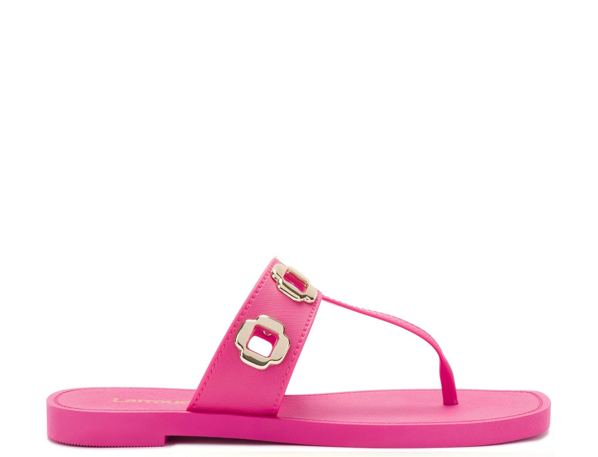 Larroude Milan S in Pink PVC Endless Waves