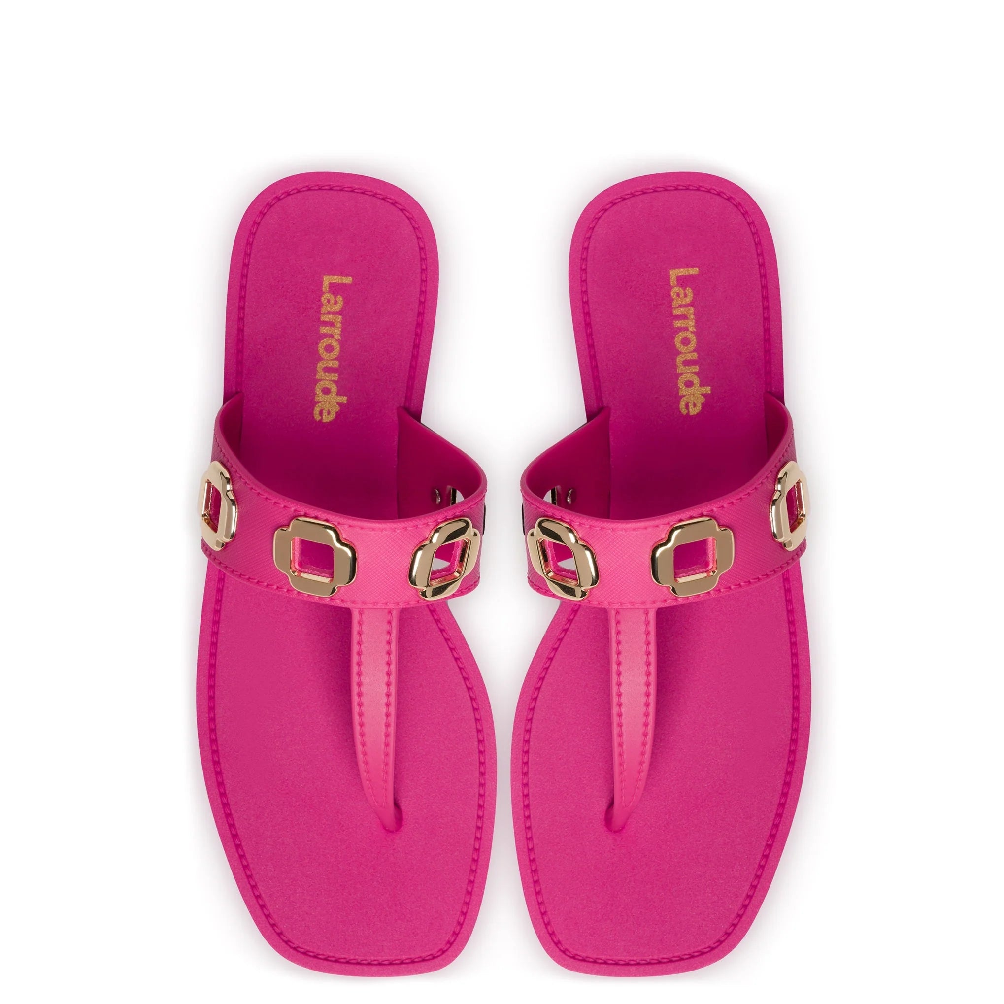 Larroude Milan S in Pink PVC Endless Waves