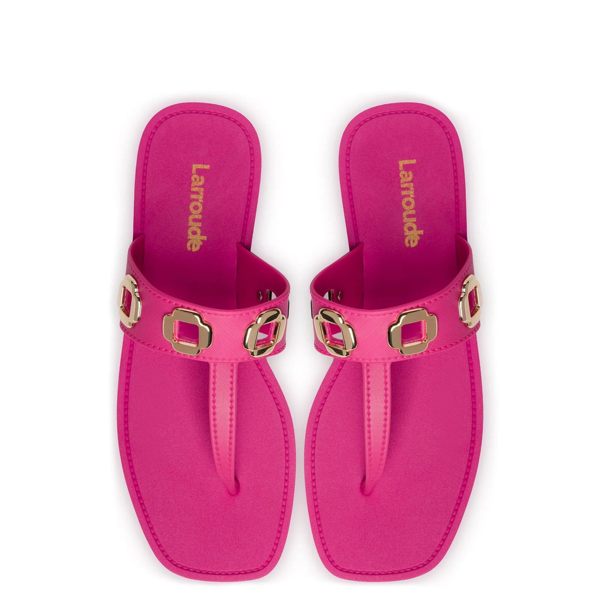 Larroude Milan S in Pink PVC Endless Waves