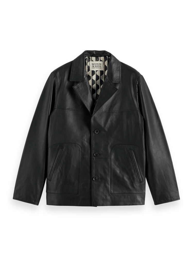 Leather Blazer Jacket - Endless Waves