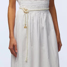 Lele Sadoughi Eloise Pearl Belt - Endless Waves