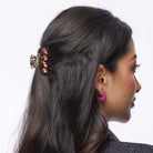 Lele Sadoughi Mini Cheetah Crystal Claw Clip - Endless Waves