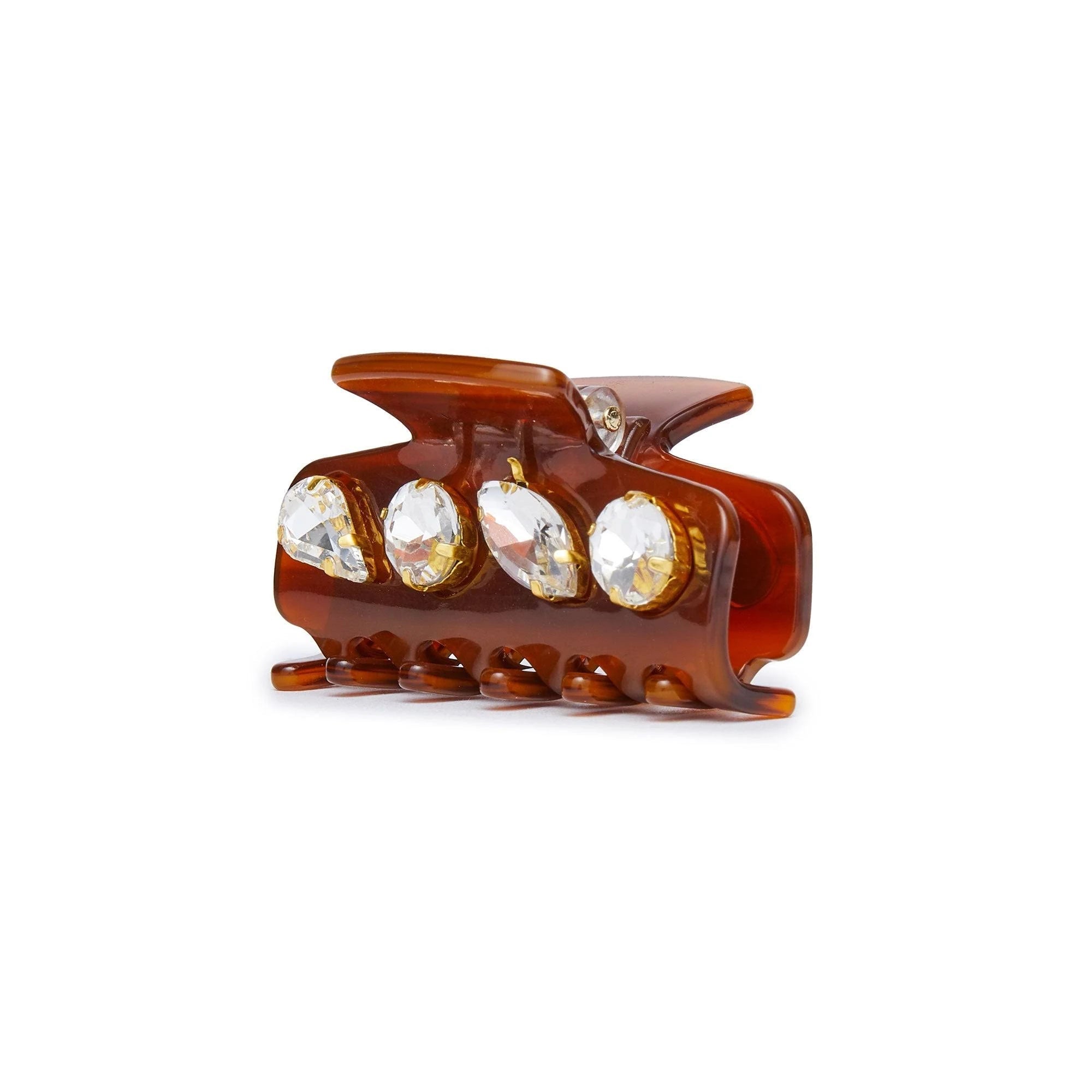 Lele Sadoughi Tortoise Mini Crystal Claw Clip