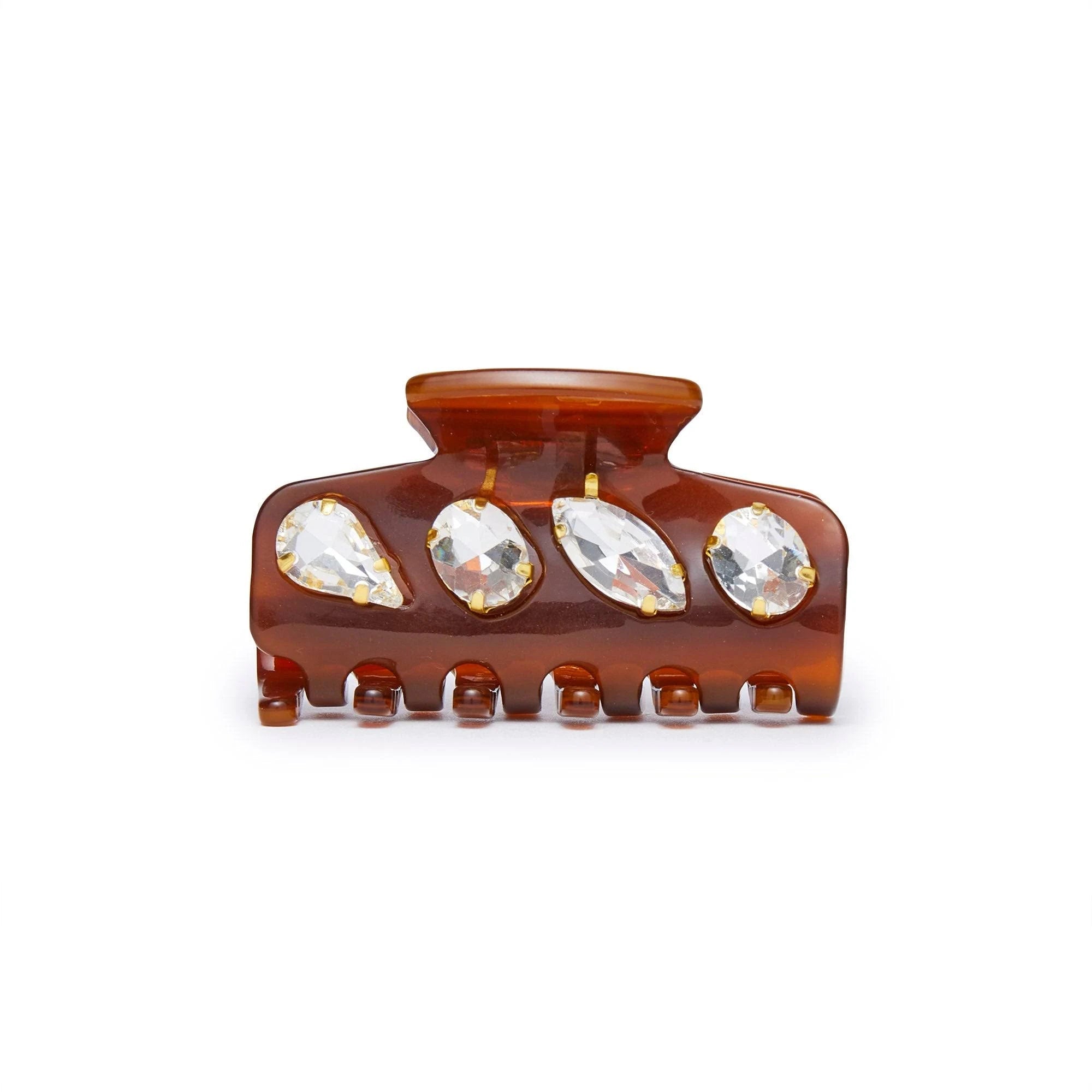 Lele Sadoughi Tortoise Mini Crystal Claw Clip