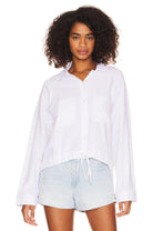 LNA Alpine Drawstring Button Up - Endless Waves Boutique