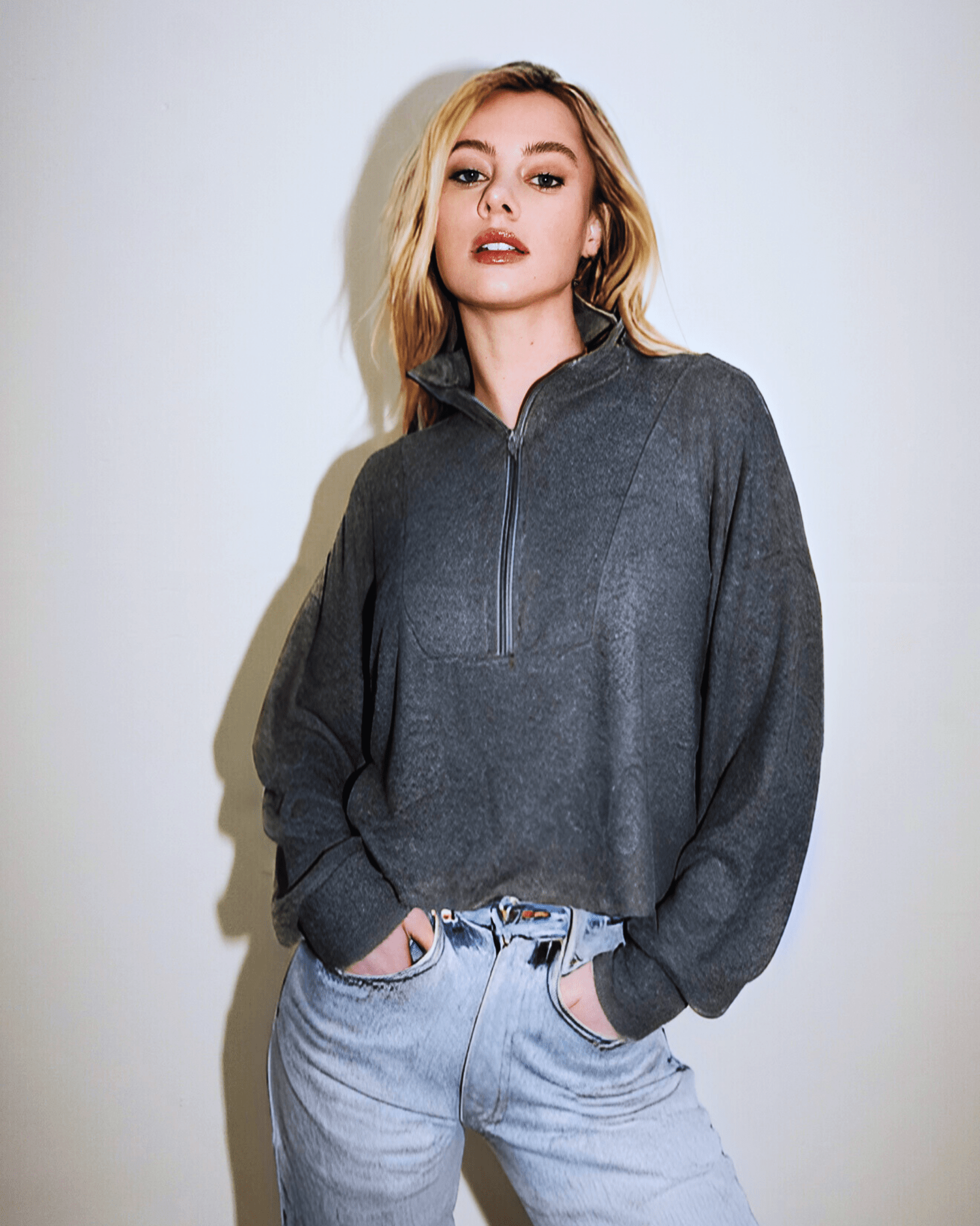 LNA LNA Felix Brushed Zip Up Endless Waves