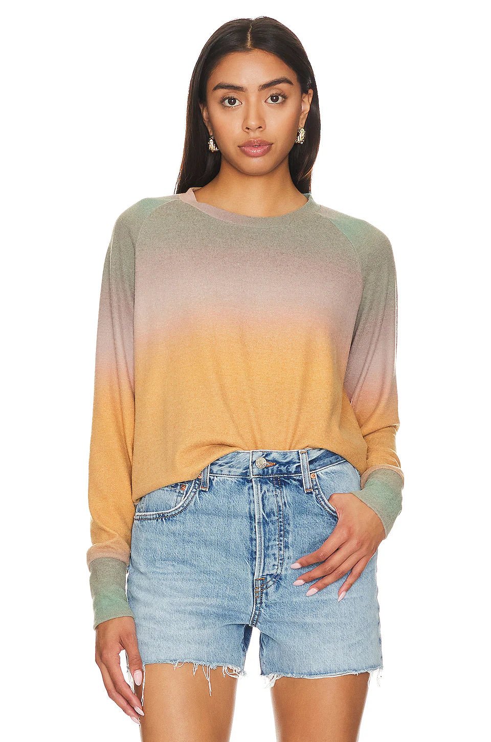 LNA LNA Sunset Print Brushed Raglan Pullover Endless Waves