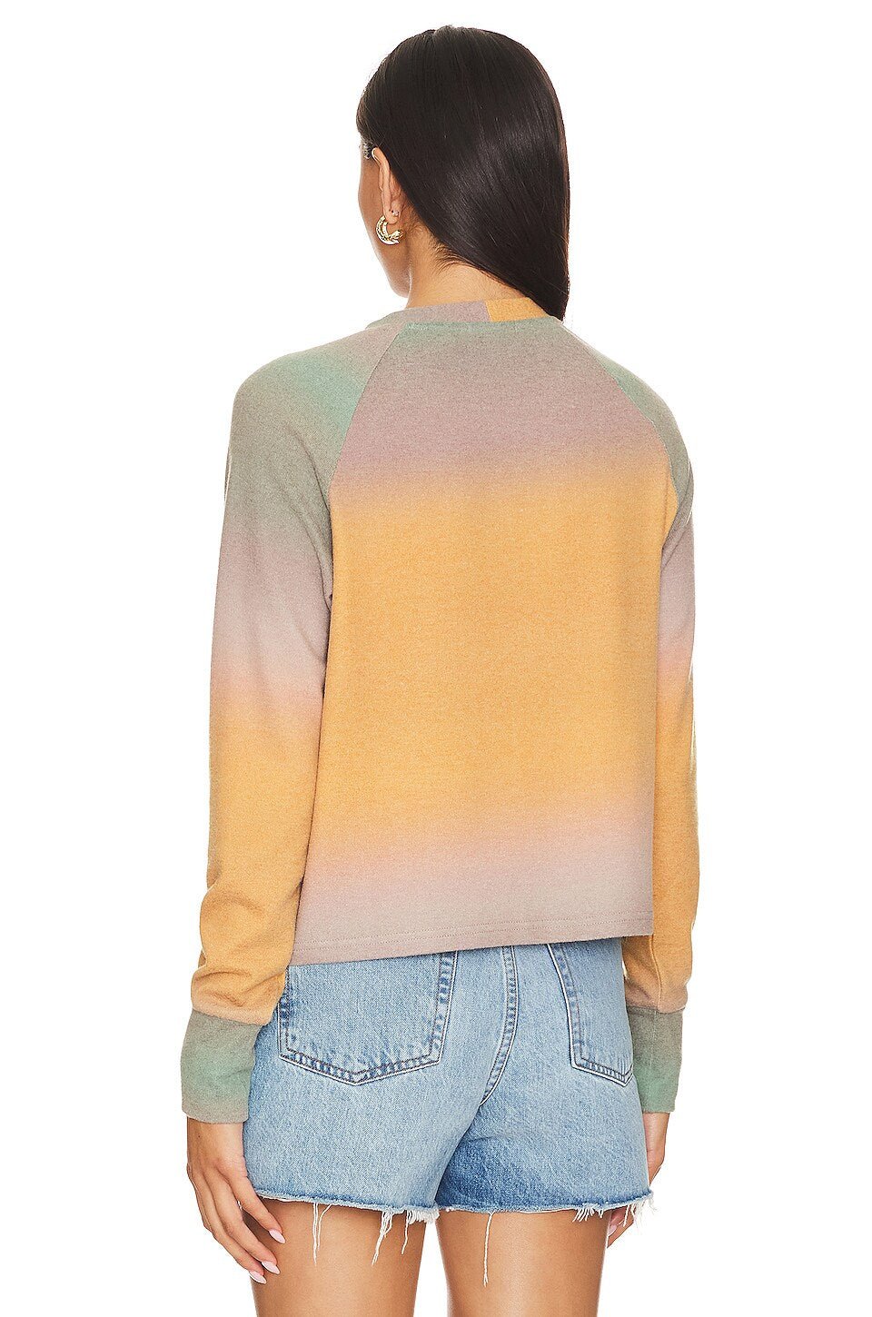 LNA LNA Sunset Print Brushed Raglan Pullover Endless Waves