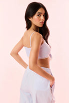 LoveShackFancy Arvine Cotton Pinstripe Bra Top - Endless Waves
