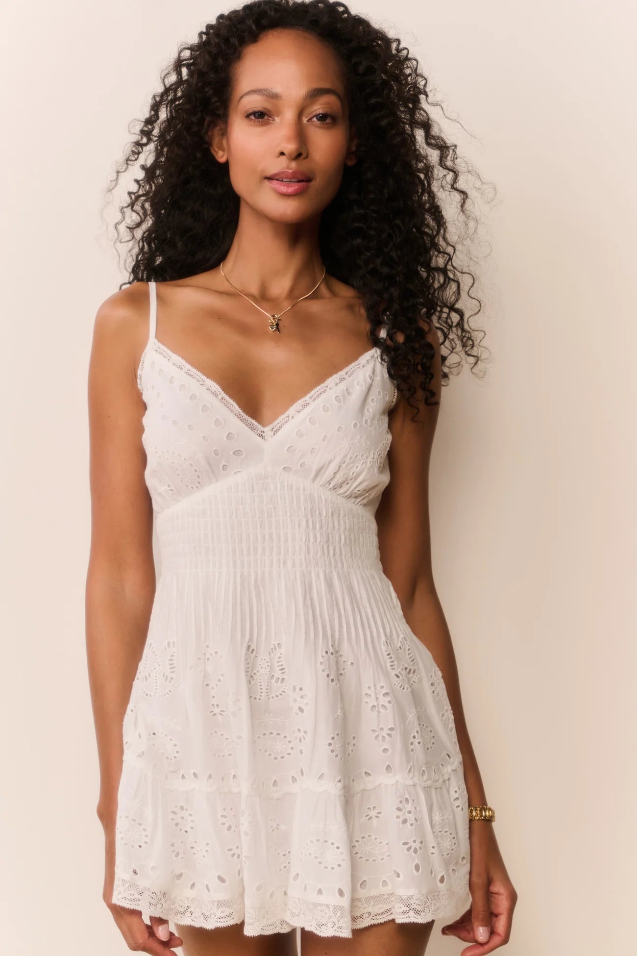 LoveShackFancy Azar Mini Dress