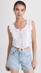 LoveShackFancy Corvelle Bustier Top