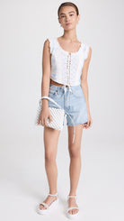LoveShackFancy Corvelle Bustier Top
