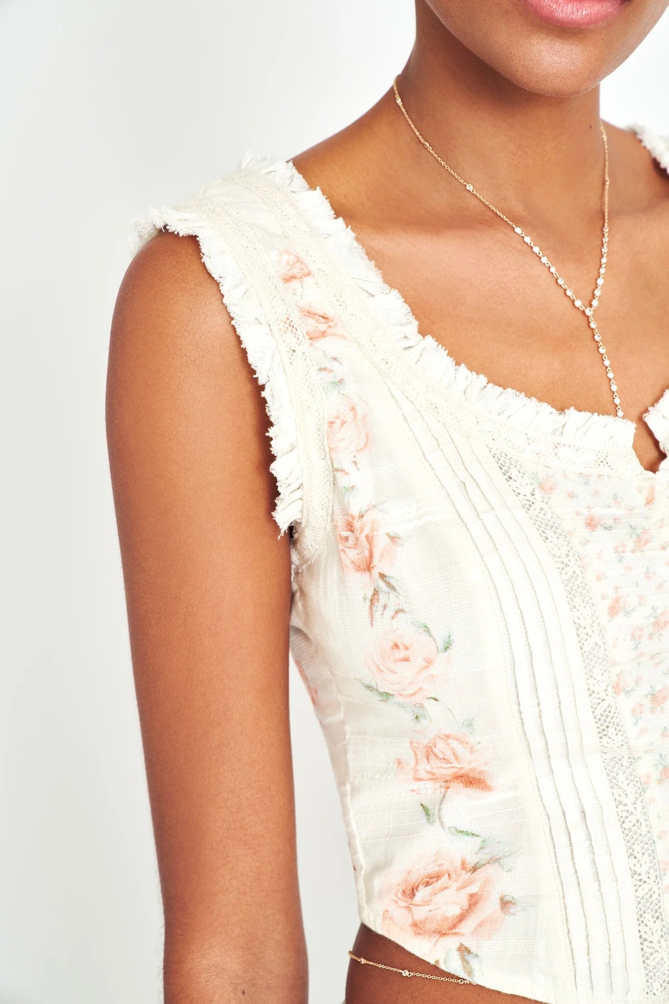 LoveShackFancy LoveShackFancy Corvelle Bustier Top Endless Waves