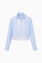 LoveShackFancy Delano Cotton Pinstripe Shirt - Endless Waves