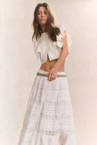 LoveShackFancy Donna Heritage Midi Skirt - Endless Waves