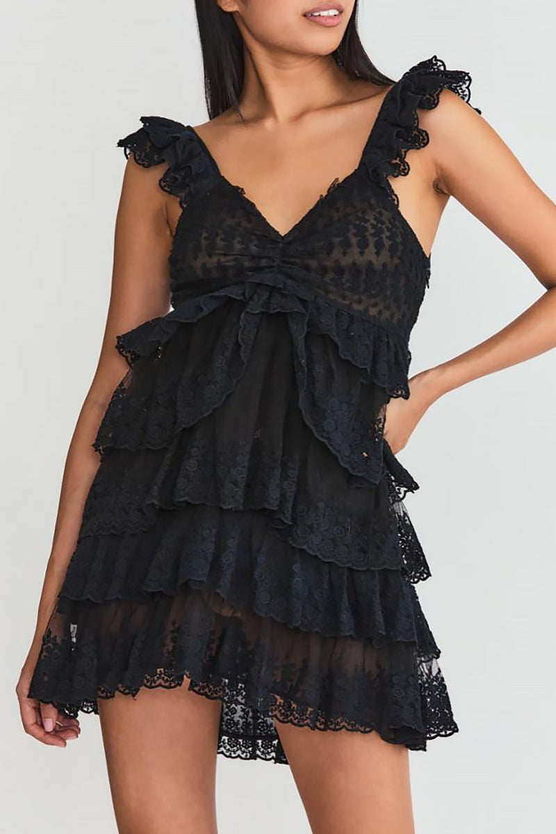 LoveShackFancy Federica Lace Mini Dress