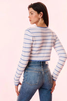 LoveShackFancy Lamiya Striped Crochet Cardigan - Endless Waves